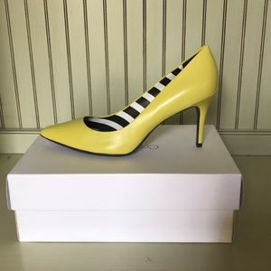 Calvin Klein Yellow Gayle Heels (w/ Stripes)